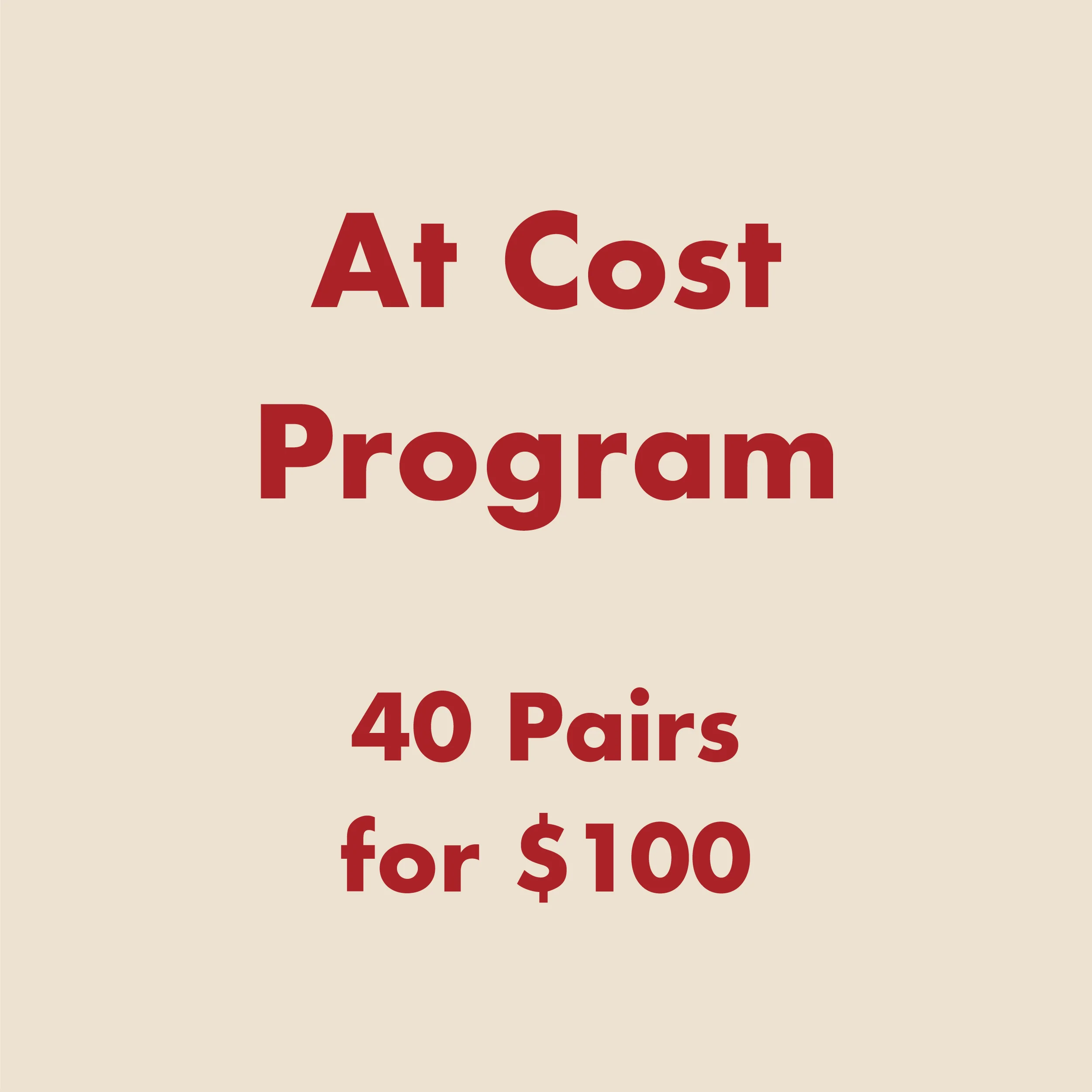 At Cost Program Bundle - 40 Units